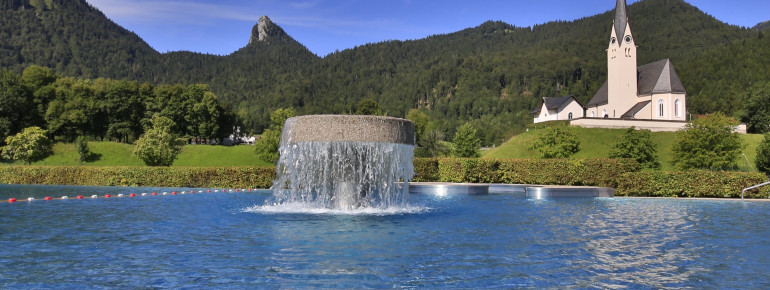 Wasserfontäne im Schwimmbecken