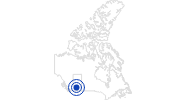 Badesee/Strand Lake Minnewanka im Banff-Nationalpark: Position auf der Karte