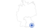 Webcam Panoramablick auf Waginger und Tachinger See im Chiemgau: Position auf der Karte
