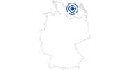Badesee/Strand Ostseebad in Kühlungsborn an der Ostseeküste Mecklenburg: Position auf der Karte