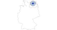 Badesee/Strand Ostseebad in Graal-Müritz an der Ostseeküste Mecklenburg: Position auf der Karte