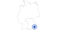 Badesee/Strand Wöhrsee in Burghausen in Inn-Salzach: Position auf der Karte