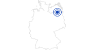 Badesee/Strand Woblitzsee auf der Mecklenburgische Seenplatte: Position auf der Karte