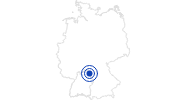 Badesee/Strand Münstersee bei Creglingen Liebliches Taubertal (Baden-Württemberg): Position auf der Karte