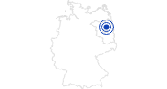 Badesee/Strand Bernsteinsee bei Ruhlsdorf im Barnimer Land: Position auf der Karte