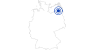 Badesee/Strand Tollensesee Neubrandenburg auf der Mecklenburgische Seenplatte: Position auf der Karte