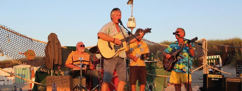 Musiker am Strand von Baltrum