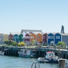 Bunte Häuser auf Helgoland.