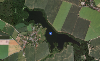 Luftaufnahme vom Behlendorfer See.