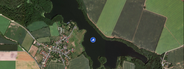 Luftaufnahme vom Behlendorfer See.