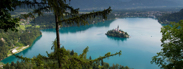 Die Bleder Insel ist die einzige Insel des Landes Slowenien.
