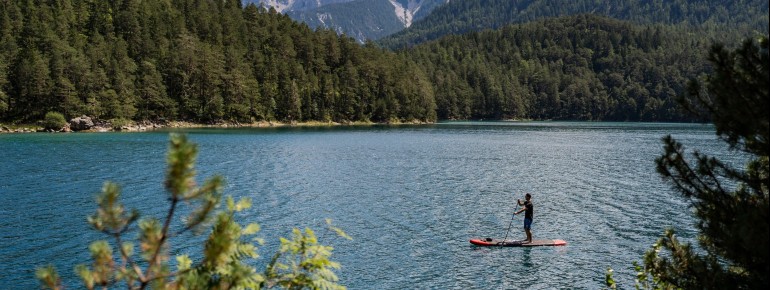 Auf dem SUP kann man den Blindsee besonders gut erkunden.