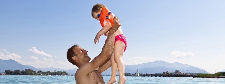 Auch die Kleinsten fühlen sich im Chiemsee wohl