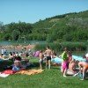 An schönen Tagen ist der See nahe Würzburg sehr gut besucht. Unser Tipp: Früh starten!