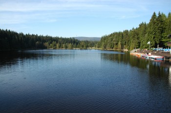 Panoramablick über den Fichtelsee