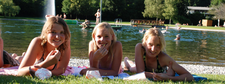 Sonnenliegen und rasten