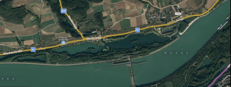 Das Freizeitzentrum liegt unweit der Donau.