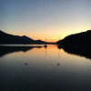 Den Sonnenuntergang kann man am besten von Fuschl am See aus beobachten.
