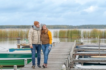 Auch im Herbst und Winter ist der idyllische Gräbendorfer See einen Besuch wert.