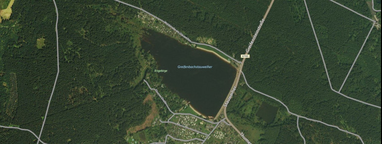 Satellitenbild Greifenbach-Stauweiher
