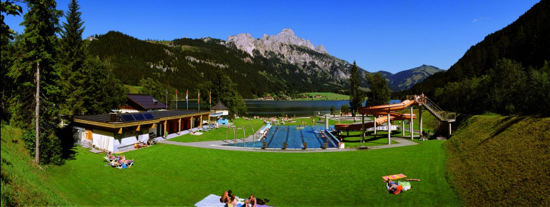 Das Strandbad am Haldensee.