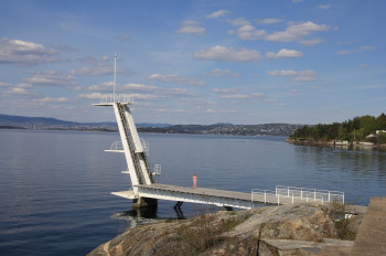 Der Sprungturm des Strandbades