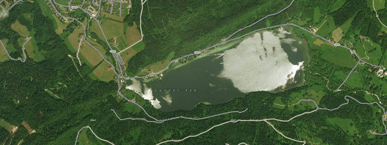 Der Lunzer See ist 1,7 Kilometer lang und 500 Meter breit.