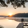 Toller Sonnenuntergang über dem Mirower See.