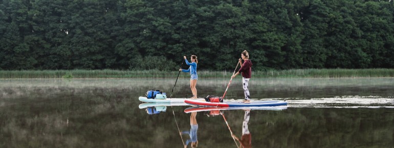 Der Mirower See ist auch ein beliebtes Ziel für Stand-up-Paddler.