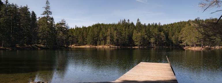 Möserer See mit Steg