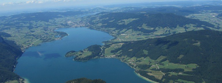 Panoramablick über den Mondsee