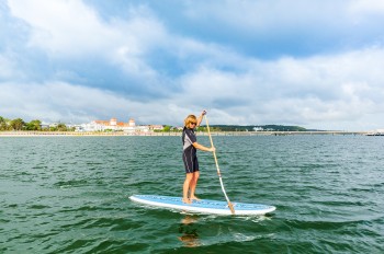 Das Ostseebad Binz bietet ideale Bedingungen zum Stand-up-Paddling.