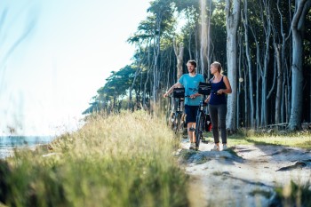 Zwischen Meer und Wald: Die Umgebung von Nienhagen lässt sich hervorragend mit dem Fahrrad erkunden.