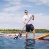 Der Trendsport Stand-UP Paddeling darf auch in der Schladitzer Bucht nicht fehlen. Die Paddles kannst Du gegen Gebühr ausleihen