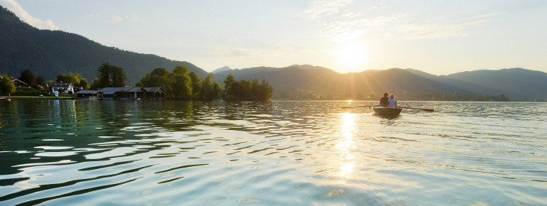 Mit dem Ruderboot über den Tegernsee