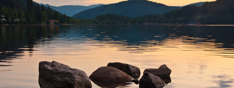 Sonnenuntergang am Titisee.