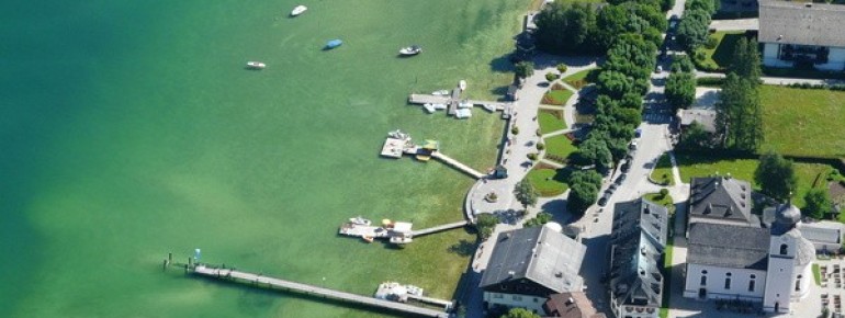 Blick auf den Ort Strobl am Wolfgangsee