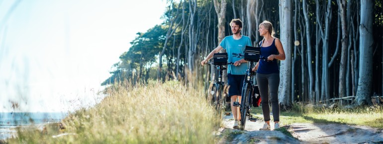 Between the sea and the forest: The surroundings of Nienhagen are perfect for exploring by bike.