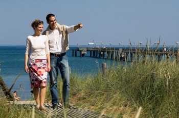 Enjoy the Baltic Sea air as you walk along the beach.