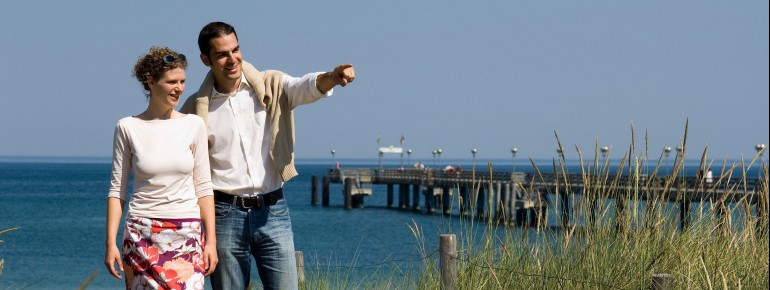 Enjoy the Baltic Sea air as you walk along the beach.
