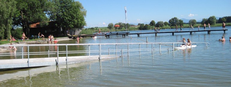 Go for a swim at the lake.