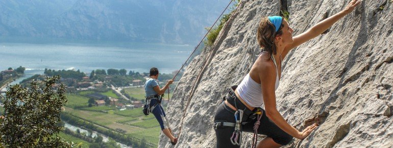 Climbing at Lago di Garda