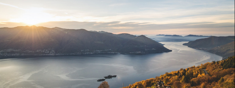 The region in the canton of Ticino offers a view of the Brissago Islands above Lake Maggiore.