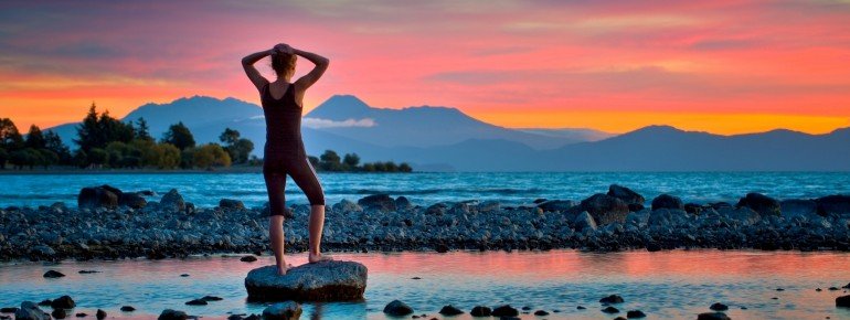 Sunset over Lake Taupo