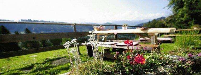 Panoramasicht auf der Alphütte