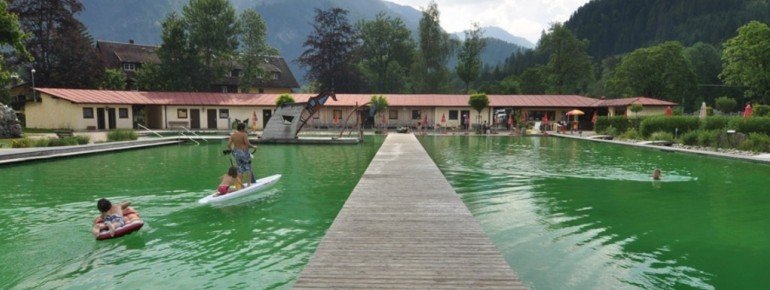 ... hat es meist im Naturbad Bad Hindelang. Ein riesen Spaß für Groß und Klein!