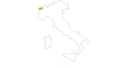 Karte der Wanderungen im Aostatal