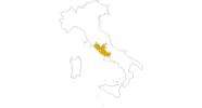 map of all hikes in Lazio