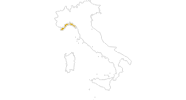 Karte der Wanderungen in Ligurien