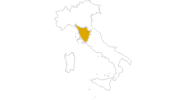 Karte der Wanderwetter in der Toskana